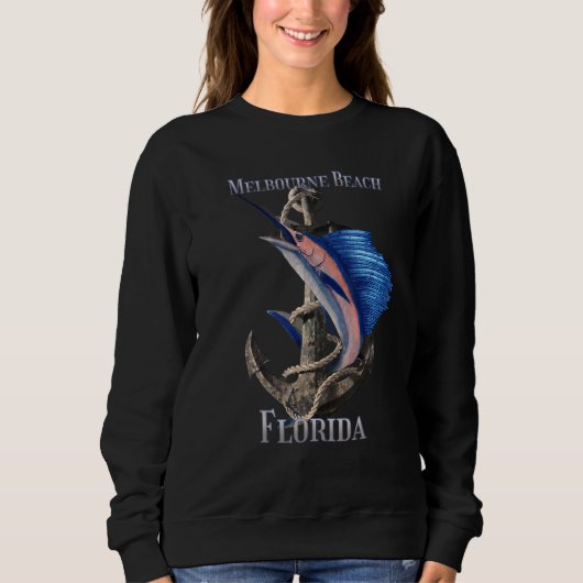 Sweatshirt Melbourne Beach Floride Espadon Marlin Ocean Fis (Devant)