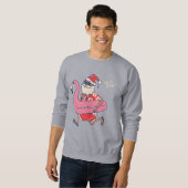Sweatshirt Mele Kalikimaka Père Noël Flamant rose Noël Getawa (Devant entier)