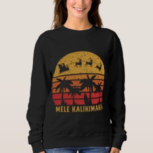 Sweatshirt Mele Kalikimaka Retro Hawaii Famille de Noël Va