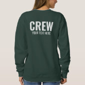 Sweatshirt Membre de l'équipage de l'équipe verte de Personna (Dos)