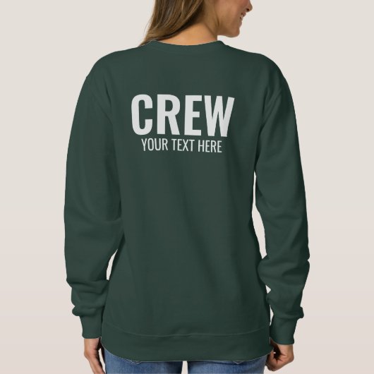 Sweatshirt Membre de l'équipage de l'équipe verte de Personna (Dos)