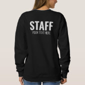 Sweatshirt Membre De L'Équipe D'Équipe Ajouter Le Logo Texte (Dos)
