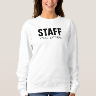 Sweatshirt Membre Du Personnel Femme Design Avant Et Arrière 