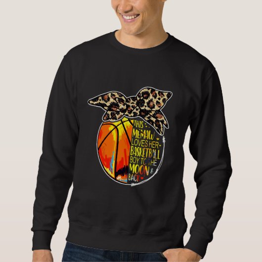 Sweatshirt Mémé basket vintage léopard chignon désordonné (Devant)