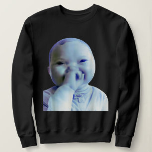 Sweatshirt Mème bébé IA tenant rire tendance virale mème