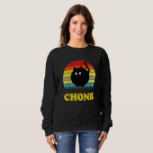 Sweatshirt Mème de chat Chonk Chat Vintage (Devant entier)