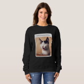 Sweatshirt Mème de chat quand j'écoute un podcast (Devant entier)