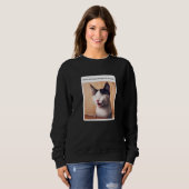 Sweatshirt Mème de chat quand quelqu'un m'apporte une brochet (Devant entier)