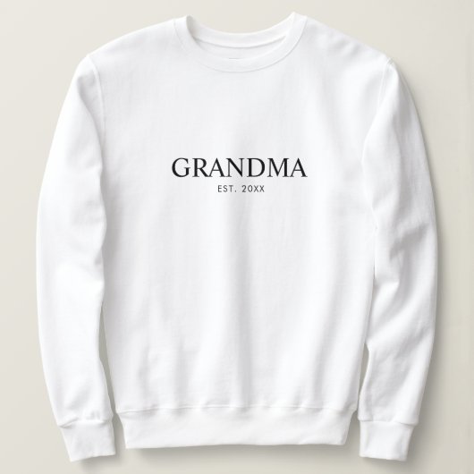 Sweatshirt Mémé élégante moderne (Design devant)