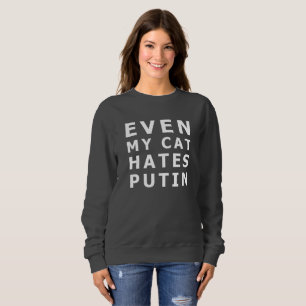 Sweatshirt Même mon chat déteste poutine
