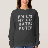 Sweatshirt Même mon chat déteste poutine (Devant)