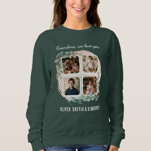 Sweatshirt Mémé nous t'aimons 6 Collage de photos Eucalyptus