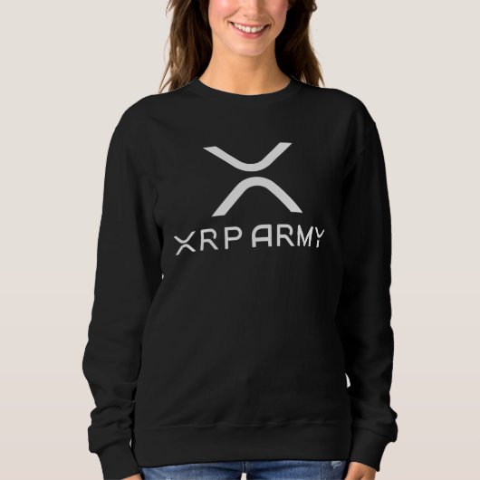 Sweatshirt Mème XRP Army Citation Hodl Crypto CryptoCurrency (Devant)