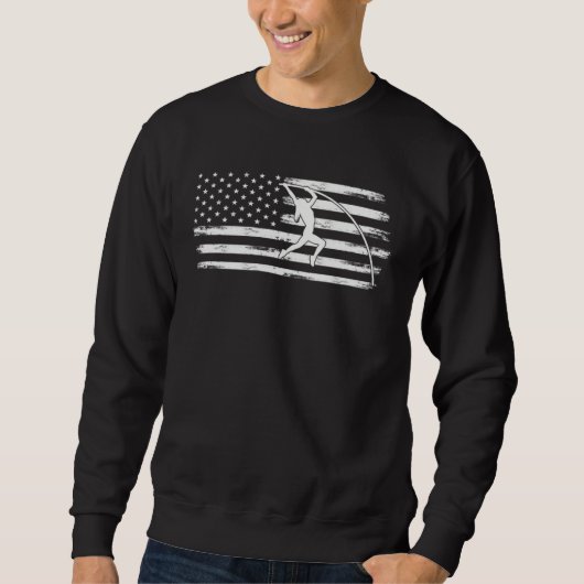 Sweatshirt Memorial Day pole vaulter sport usa flag (Devant)