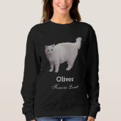 Sweatshirt Memorial de compagnie personnalisé Photo Nom Chat  (Devant)