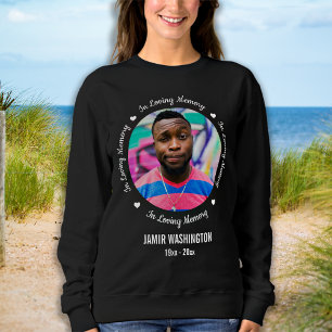 Sweatshirt Mémorial Photo Personnalisé En Mémoire D'Amour