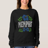 Sweatshirt Memphis Flowers Distressed Color Print (Devant)