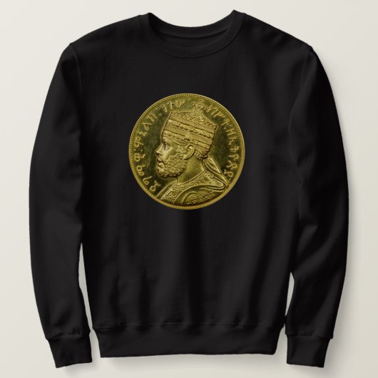 Sweatshirt Menelik II Rasta Roots Sweater (Design devant)