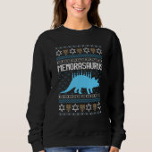 Sweatshirt menorasaurus rex rex dinosaur happy hanukkah chris (Devant)