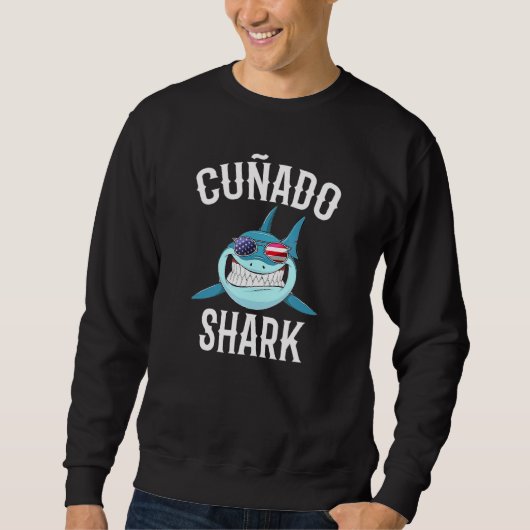 Sweatshirt Mens 4 juillet Cunado Shark Frère Espagnol En L (Devant)