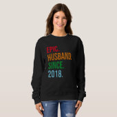 Sweatshirt Mens 5th Wedding Anniversary Ideas Epic Husband Si (Devant entier)