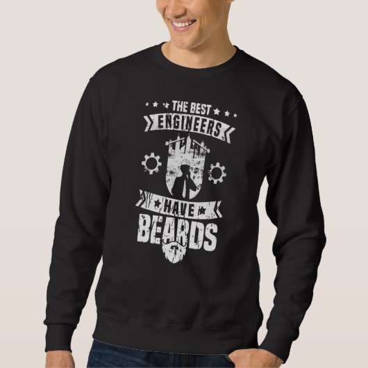 Sweatshirt Mens Audio Sound Engineer Beard Music Producteur S (Devant)