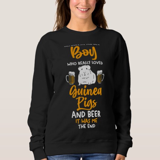 Sweatshirt Mens Beer Guinea Pig 2 (Devant)