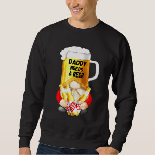 Sweatshirt Mens Beer Mug Gnome Tee For Dad Gardener - Papa N