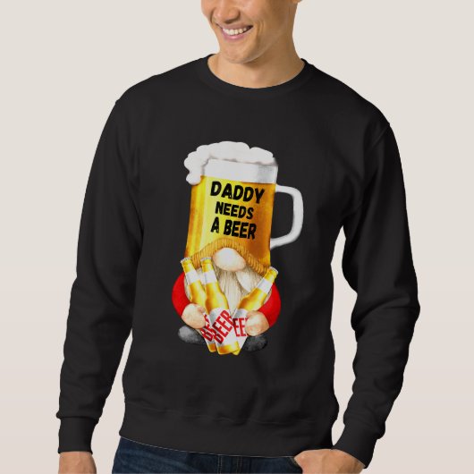 Sweatshirt Mens Beer Mug Gnome Tee For Dad Gardener - Papa N (Devant)