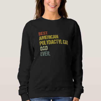 Sweatshirt Mens Best American Polydactyl Cat Dad
