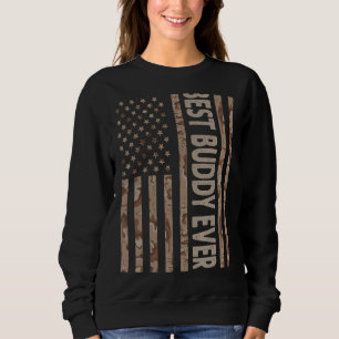 Sweatshirt Mens Best Buddy Jamais Us Drapeau Américain Grandp