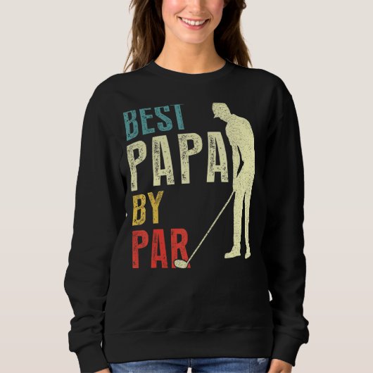 Sweatshirt Mens Best Papa By Par Par Golf Fête des pères Papa (Devant)