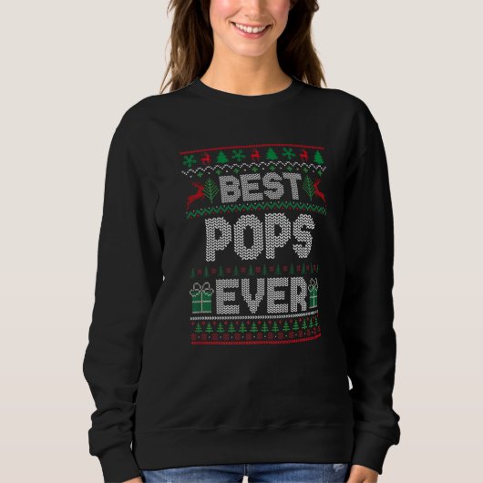 Sweatshirt Mens Best Pops Ever Christmas Pajamas Matching Ugl (Devant)