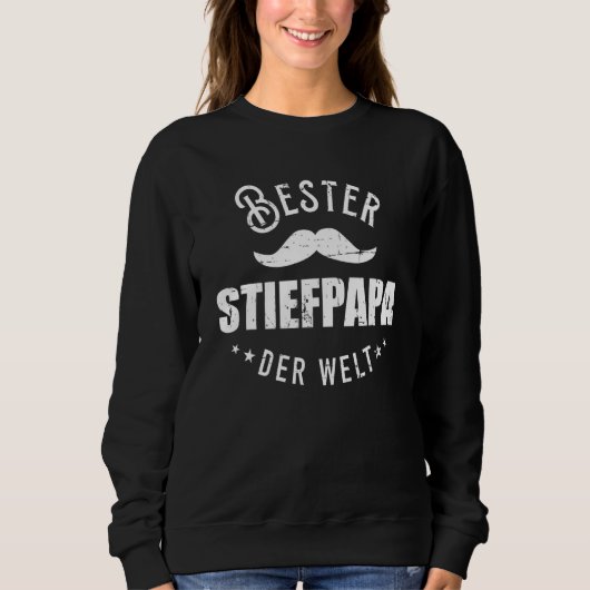 Sweatshirt Mens Best stepdad in the world with Bart Schnauzer (Devant)