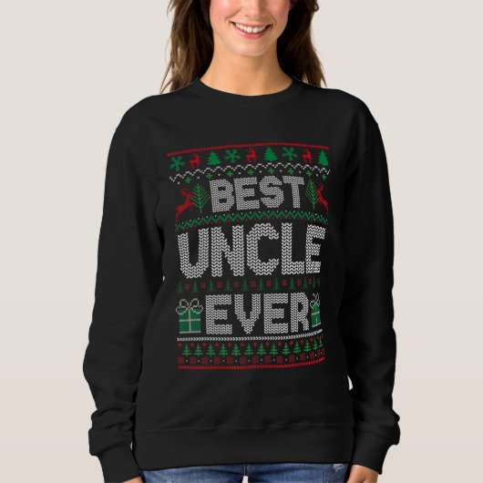 Sweatshirt Mens Best Uncle Ever Christmas Pajamas Matching Ug (Devant)