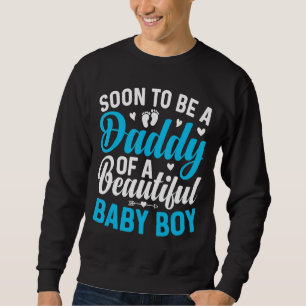 Sweatshirt Mens Bientôt Être Un Papa D'Un Beau Bébé Garçon D
