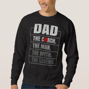 Sweatshirt Mens Bocce Coach Papa Homme Mythe La légende Bocce