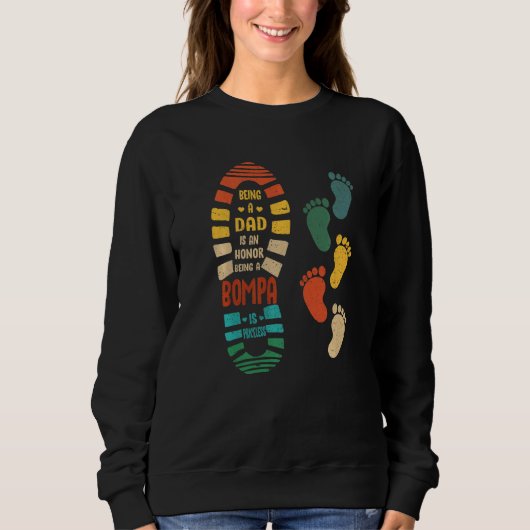 Sweatshirt Mens Bompa Bompa Chaussure Avec Petites Empreintes (Devant)