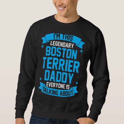Sweatshirt Mens Boston Terrier Papa 1 (Devant)