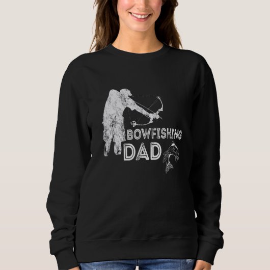 Sweatshirt Mens BowFishing Papa Bowpêchman Père Bowfisher (Devant)