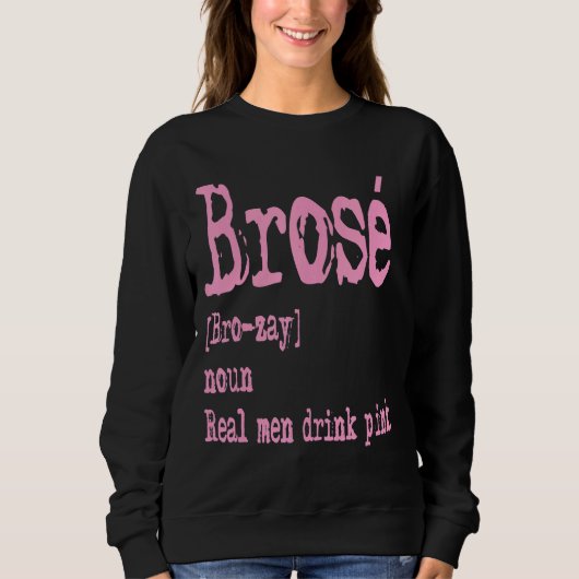 Sweatshirt Mens Brose Véritable Homme Boire Rose Rose Vin (Devant)