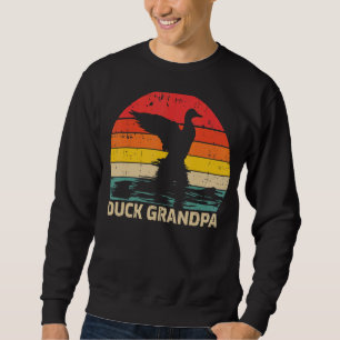 Sweatshirt Mens Canard Vintage Rétro Canard Grand-père Da du