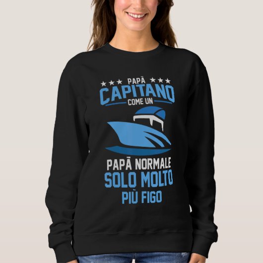 Sweatshirt Mens Capitaine Papa Bateau de mer (Devant)
