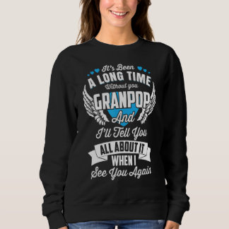 Sweatshirt Mens C'Était Un Long Temps Sans Vous Granpop Fath