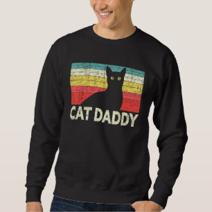 Sweatshirt Mens Chat Papa Chat Noir Propriétaire Chat Chat Pa