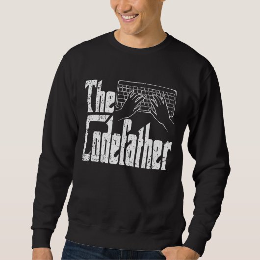 Sweatshirt Mens Coder Papa Le Codefather Vintage Coder (Devant)