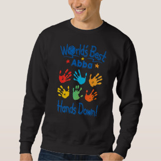 Sweatshirt Mens Colorful Little Hands Worldu2019s Best Abba H