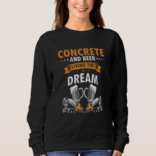 Sweatshirt Mens Concrete Finisher for Construction Cement Wor (Devant)