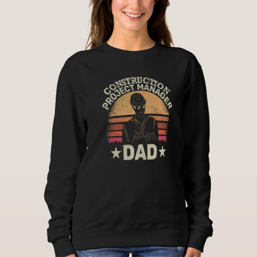 Sweatshirt Mens Construction Project Manager Dad  Constructio (Devant)