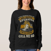 Sweatshirt Mens Construction Worker Heavy Equipment Excavator (Devant)